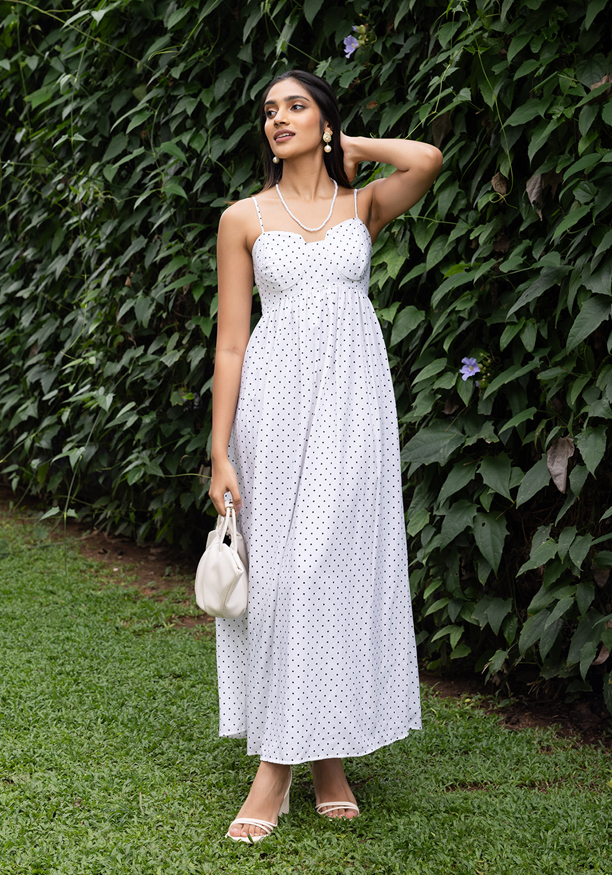 RAVA WHITE BUST DETAIL DRESS